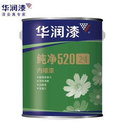 華潤(rùn)漆純凈520二合一內(nèi)墻漆 品質(zhì)定金，守護(hù)15L純凈空間
